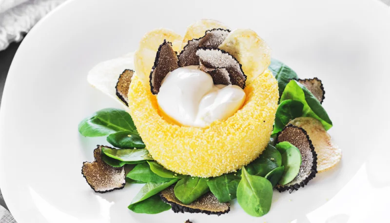 Cestini di polenta con tartufo