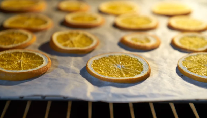 Arance essicate al forno