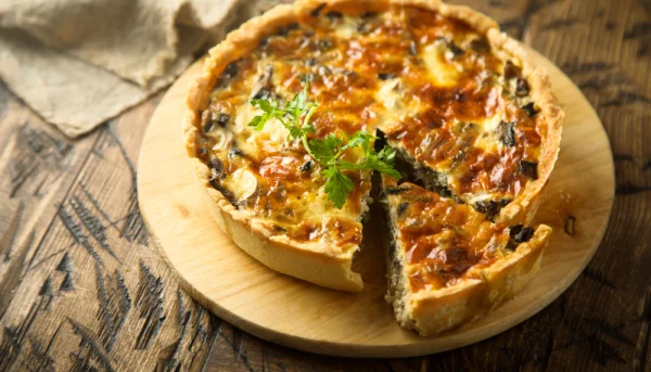 Torta salata ai porcini e castagne