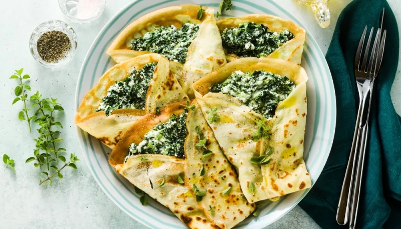 Crepes ricotta e spinaci