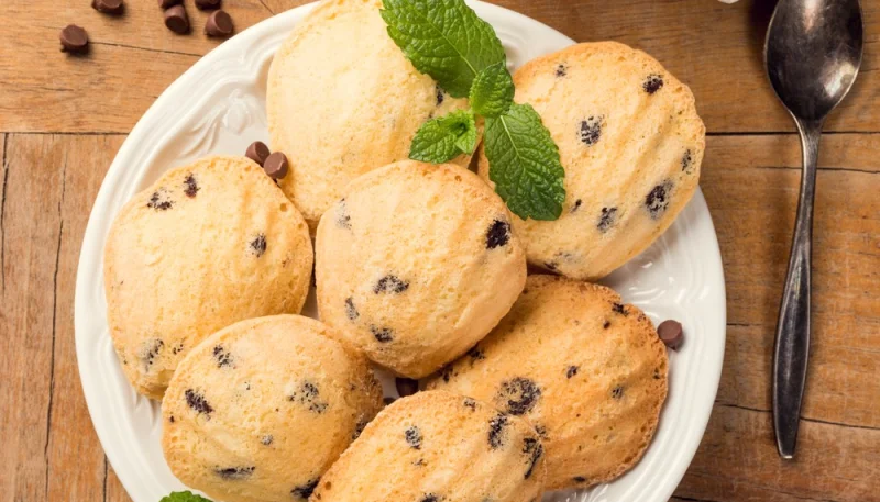 Madeleine con gocce di cioccolato