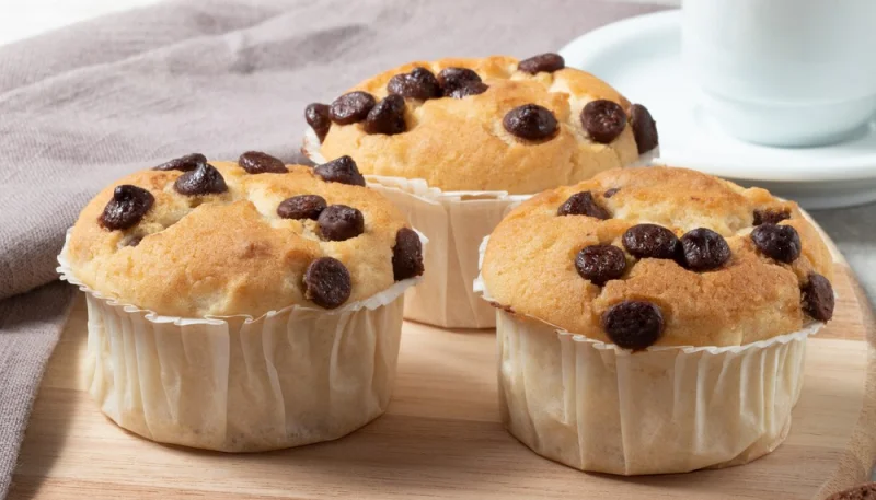 Muffin con gocce di cioccolato