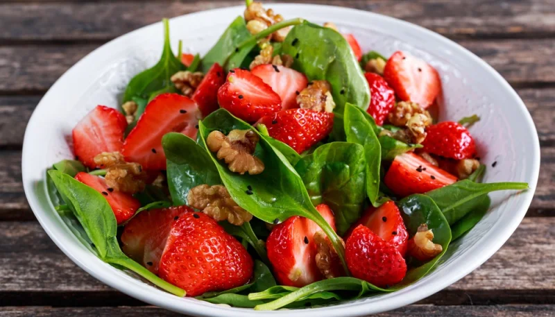 Insalata di spinaci e fragole