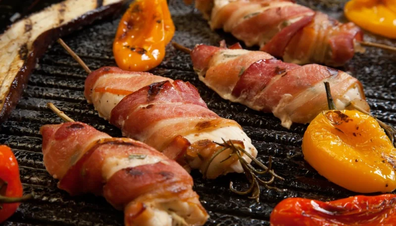 Spiedini di pollo e pancetta
