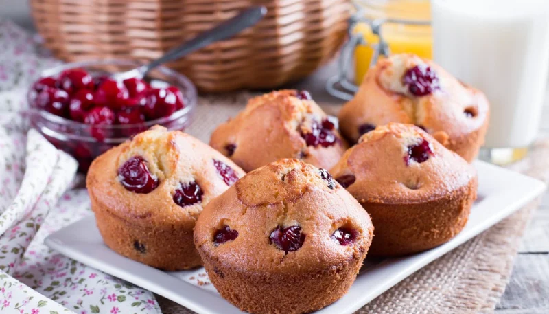Muffin alla ciliegia senza burro