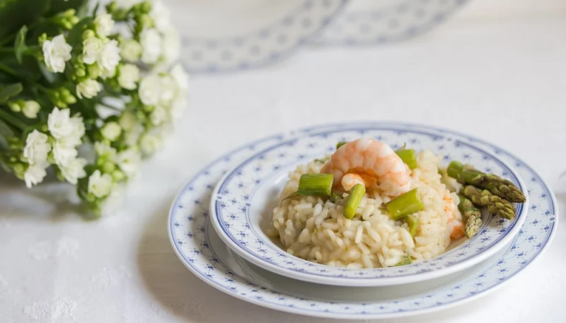 Risotto asparagi e gamberetti