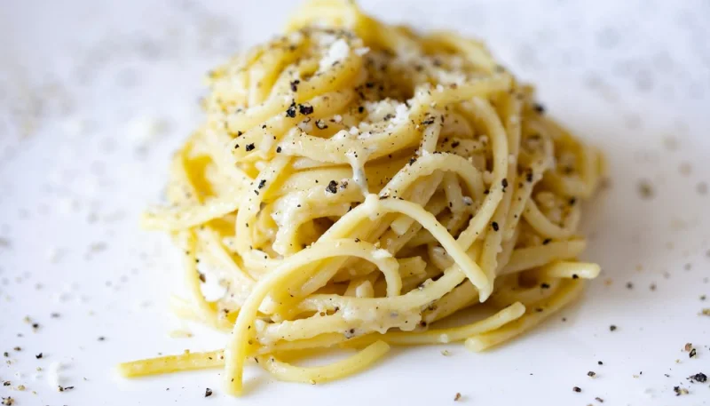 Spaghetti cacio e pepe tartufati