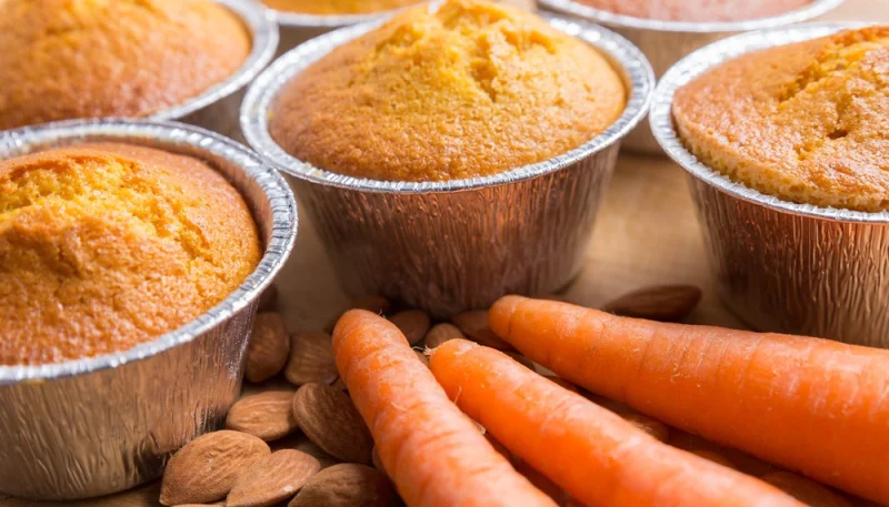 Muffin alle carote e mandorle