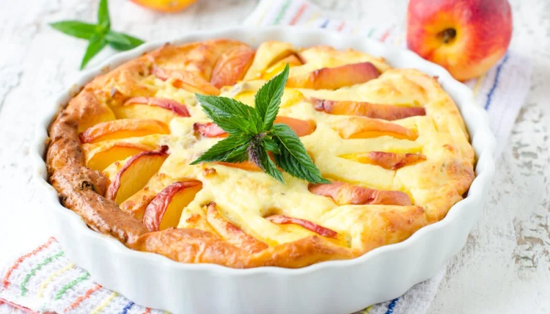 Torta alle pesche e ricotta