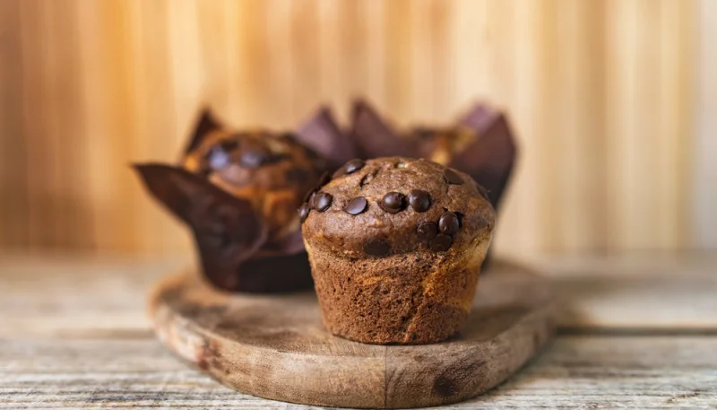 Muffin integrali con gocce di cioccolata