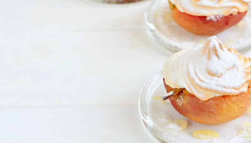 Mele al forno meringate