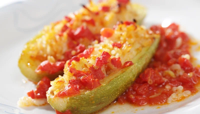 Zucchine ripiene di cous cous