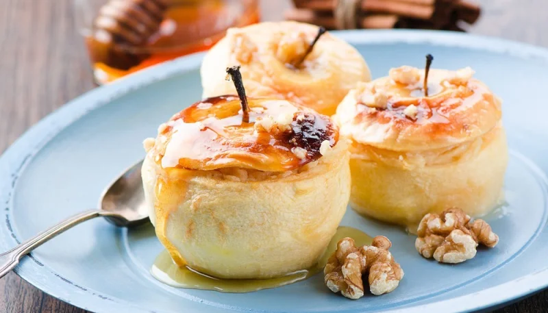 Mele al forno con sciroppo d'acero