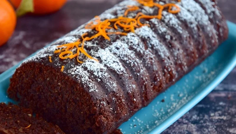 Torta al cioccolato fondente e mandarino