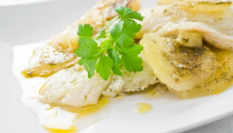 Merluzzo con salsa al curry