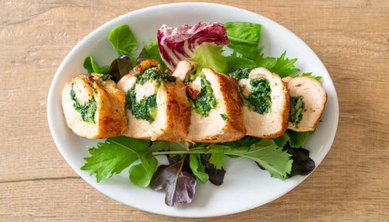 Pollo ripieno di bieta