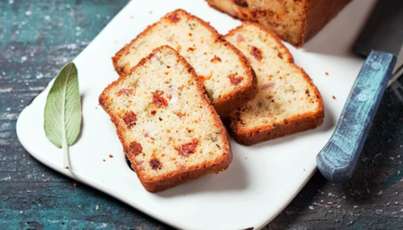 Plumcake salato con peperoni e feta