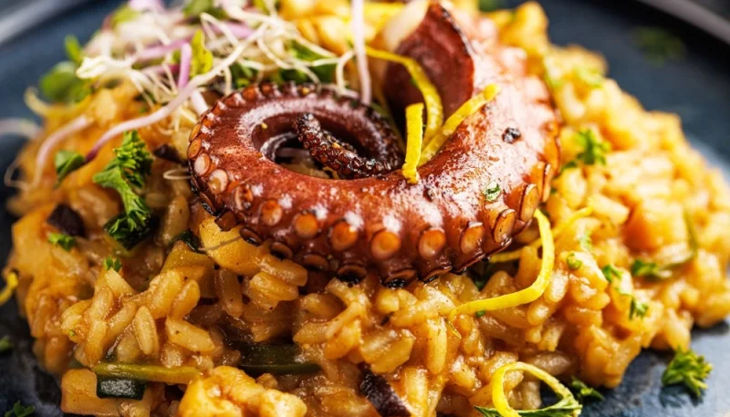 Risotto con il polpo