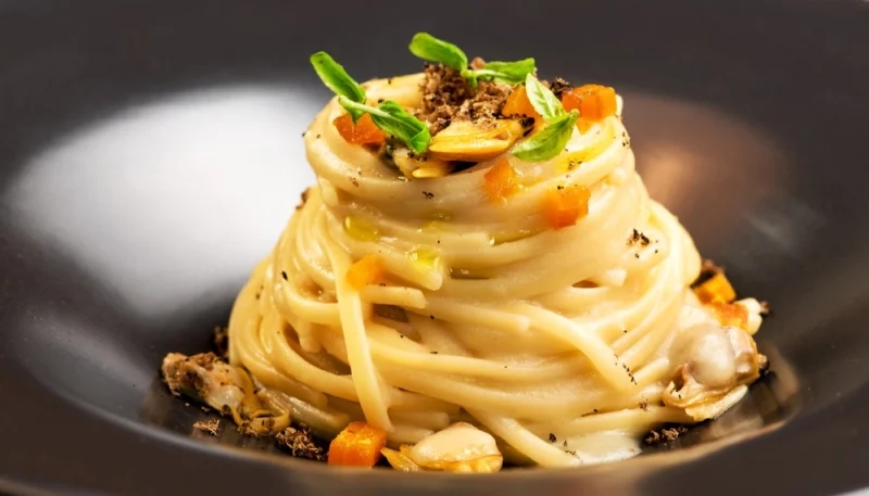Spaghetti vongole e bottarga